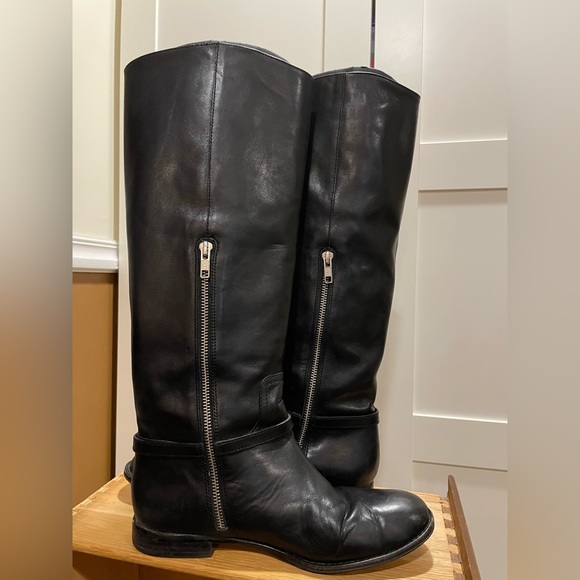 Coach “Mulan” Black Riding boot style with silver details - Picture 4 of 16